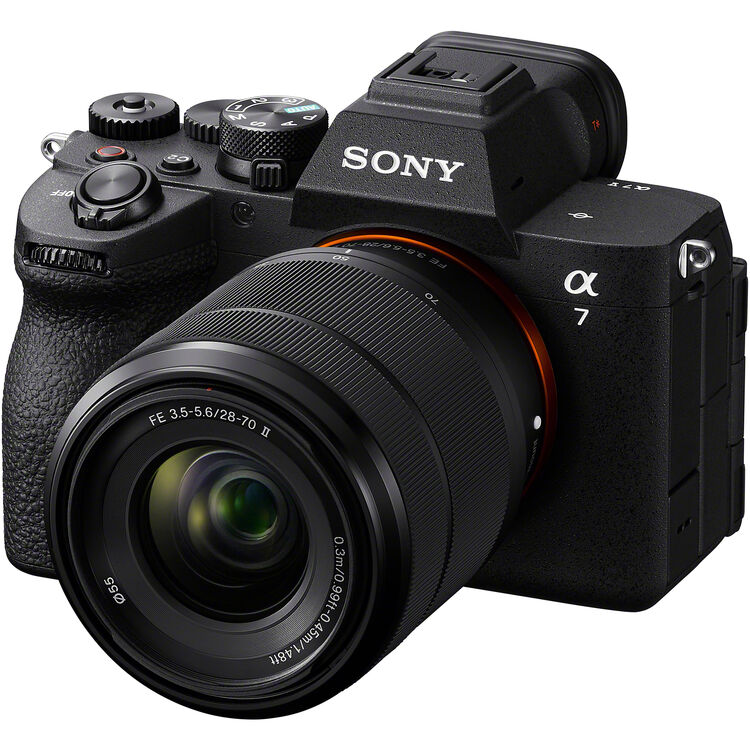 Cámara profesional Sony Alpha a7 V con lente 28-70mm de segunda generación
