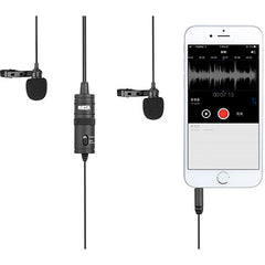 Micrófono Lavalier omnidireccional dual BOYA BY-M1DM