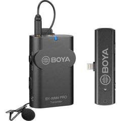 Sistema de micrófono inalámbrico de 2.4Ghz para dispositivos iOS Boya BY-WM4 Pro-K3