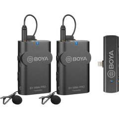 Sistema de micrófono inalámbrico de 2.4GHZ para dispositivos iOS Boya BY-WM4 Pro-K4