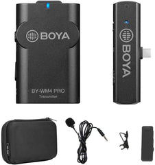 Sistema de micrófono inalámbrico de 2.4Ghz para Android y otros dispositivos tipo C Boya BY-WM4 Pro-K5