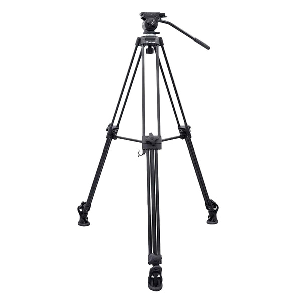 Trípode E-IMAGE EI7050-AA para cámara de video de cabezal fluido