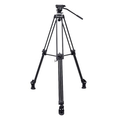 Trípode E-IMAGE EI7050-AA para cámara de video de cabezal fluido
