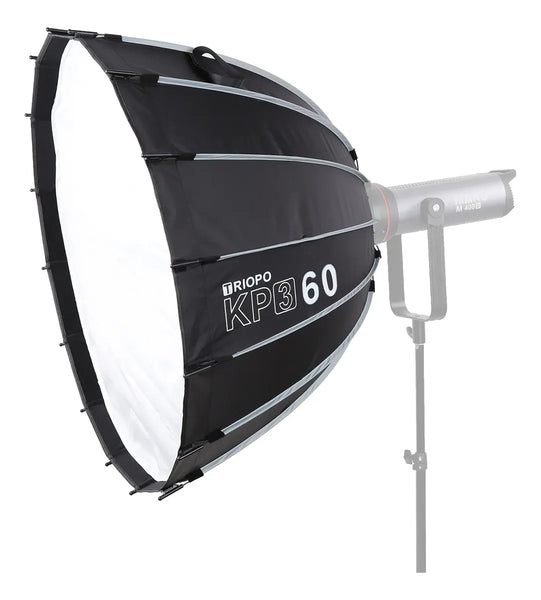 Softbox Bowens Parabólico Montura Rápida Triopo Kp3-60 con grilla