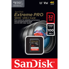 Tarjeta de memoria SanDisk Extreme PRO UHS-I SDHC de 32 GB