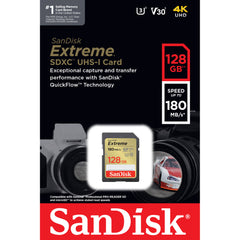 Tarjeta de memoria SanDisk Extreme UHS-I SDXC de 128 GB