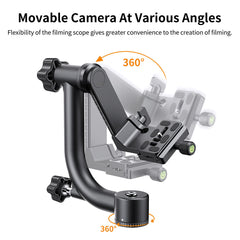 Cabezal de Trípode Gimbal con QR tipo arca K&F Concept KF31.033