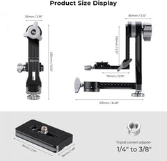 Cabezal de cardán para trípode panorámico de 360° K&F Concept KF31.052