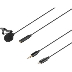 Micrófono Lavalier omnidireccional cable de 19.6 pies con conector Lightning para dispositivos iOS SARAMONIC LAVMICRO U1B