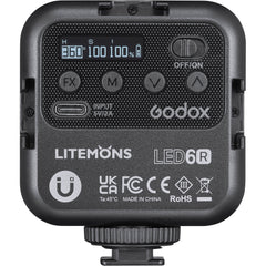 Luz de video LED de bolsillo Godox Litemons RGB (RGB y 3200 a 6500K)