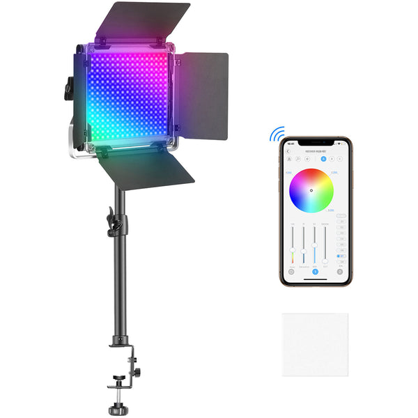 RGB480 Neewer Luz Led para vídeo con Barndoor