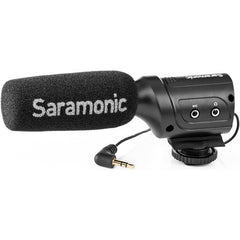 Mini micrófono de condensador direccional con soporte antivibración integrado SARAMONIC SR-M3