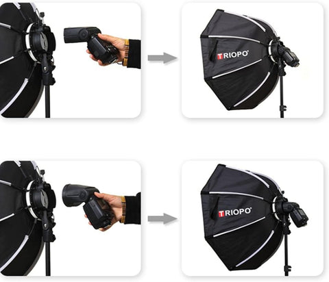 Softbox octagonal Triopo KX-90 con grilla