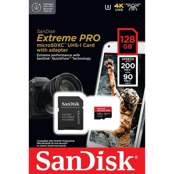 Extreme Pro microSDXC 128GB  200MB/S