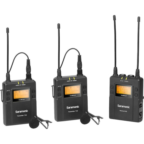 Sistema de micrófono Inalámbrico (TX+TX+RX) SARAMONIC UWMIC9 KIT2 UHF