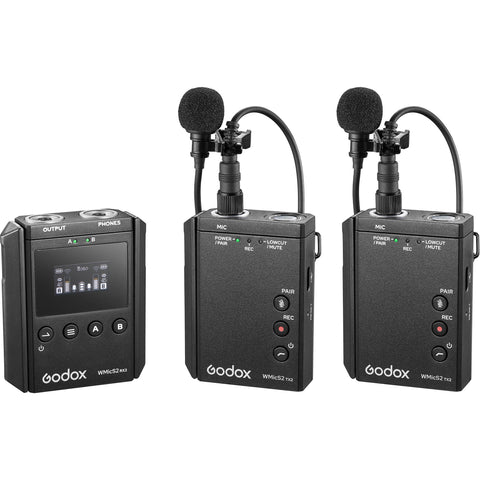 Sistema de micrófono inalámbrico compacto UHF Godox WMicS2 Kit 2 